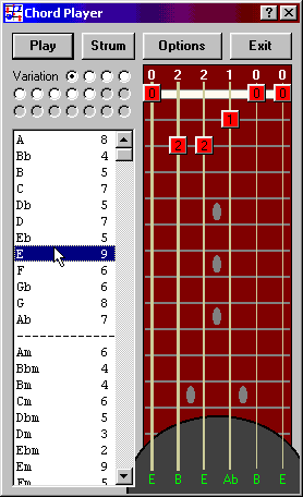 ChordPlayer main view